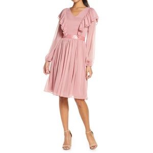 NWT Rachel Parcell Blush Pink Ruffle Twirl Dress